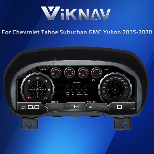 Viknav 13 Inch Car Digital Cluster For Chevrolet Tahoe Suburban GMC Yukon 2015-2020 LCD Car Digital Speedometer Dashboard Panel Instrument Panel Virtual Cockpit