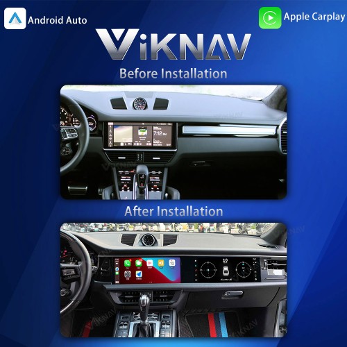 Android System Car Stereo Radio For Porsche Cayenne 2018-2023 Auto Stereo Wireless Carplay GPS Navigation Multimedia Player 128GB Dual 12.3 Inch Touch Screen