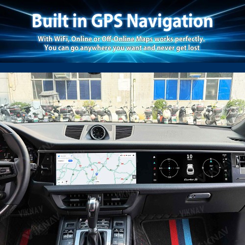 Android System Car Stereo Radio For Porsche Cayenne 2018-2023 Auto Stereo Wireless Carplay GPS Navigation Multimedia Player 128GB Dual 12.3 Inch Touch Screen