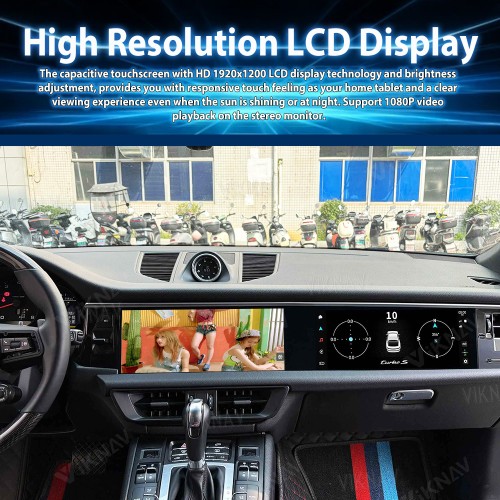 Android System Car Stereo Radio For Porsche Cayenne 2018-2023 Auto Stereo Wireless Carplay GPS Navigation Multimedia Player 128GB Dual 12.3 Inch Touch Screen