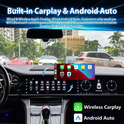 Android System Car Stereo Radio For Porsche Panamera 2017-2023 Auto Stereo Wireless Carplay GPS Navigation Multimedia Player Dual 12.3 Inch Touch Screen 128GB