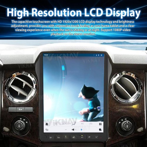 Viknav Car Radio For Ford F250 F350 2013-2016 Touch Stereo Screen GPS Navigation Carplay Multimedia Player Head Unit