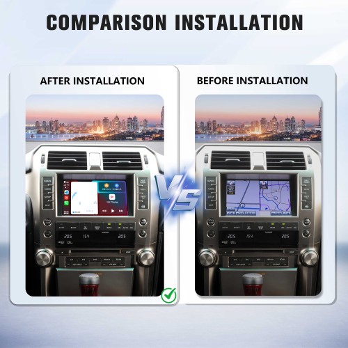 Viknav Linux Interface Box for Lexus GX 2009-2023 Wireless CarPlay Decoder Android Auto GPS Navigation Original Car Radio Screen