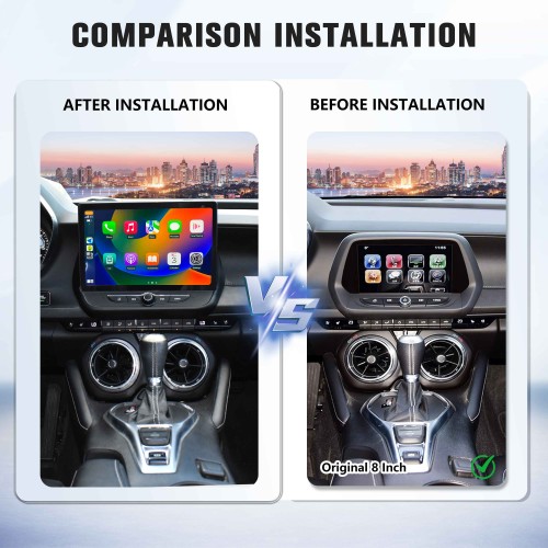 Viknav 12" Touch Screen Car Radio For Chevrolet Camaro 2016 2017 2018 2019 Multimedia Player Android Auto GPS Navigation Wireless Carplay (OEM 8 Inch))