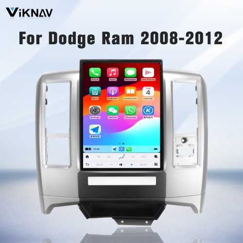 Viknav 13.8 Inch Touch Screen Car Radio For Dodge Ram 2008-2012 Upgrade Android Head Unit Wirless Carplay GPS Navigation Player Autoradio Replacement