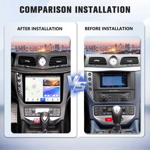 Android System 10 Inch Car Radio For Maserati GranTurismo GT GC 2007-2017 Auto Stereo Wireless Carplay GPS Navigation Multimedia Player LHD Touch Screen 128GB (Silvery)