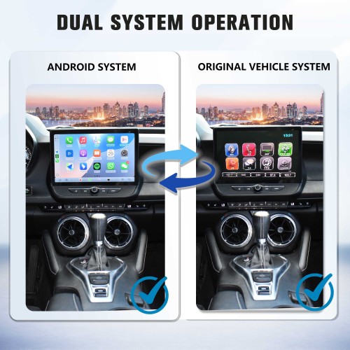 Viknav 12" Touch Screen Car Radio For Chevrolet Camaro 2020 2021 2022 2023 2024 2025 Multimedia Player Android Auto GPS Navigation Wireless Carplay (128GB)