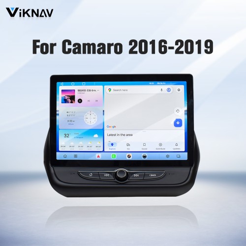 Viknav 12" Touch Screen Car Radio For Chevrolet Camaro 2016 2017 2018 2019  Multimedia Player Android Auto GPS Navigation Wireless Carplay (OEM 7 Inch))