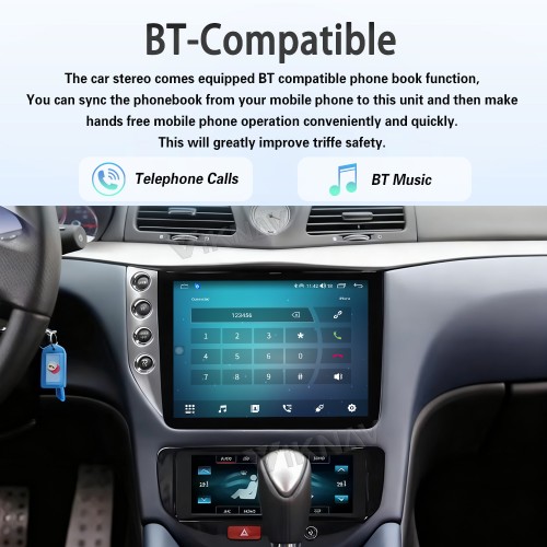 Android System 10 Inch Car Radio For Maserati GranTurismo GT GC 2007-2017 Auto Stereo Wireless Carplay GPS Navigation Multimedia Player LHD Touch Screen 128GB (Silvery)