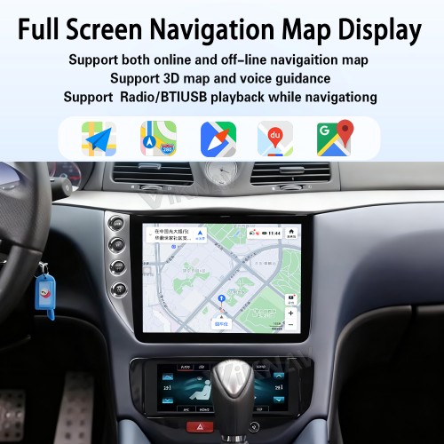 Android System 10 Inch Car Radio For Maserati GranTurismo GT GC 2007-2017 Auto Stereo Wireless Carplay GPS Navigation Multimedia Player LHD Touch Screen 128GB With AC panel (Silvery+AC)