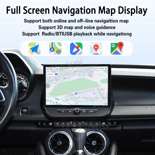 Viknav 12" Touch Screen Car Radio For Chevrolet Camaro 2016 2017 2018 2019 Multimedia Player Android Auto GPS Navigation Wireless Carplay (OEM 8 Inch))