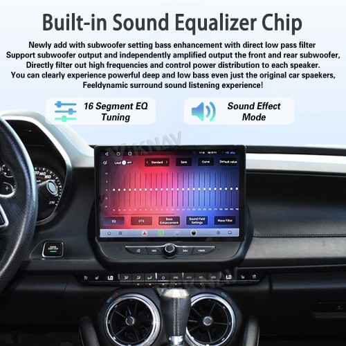 Viknav 12" Touch Screen Car Radio For Chevrolet Camaro 2020 2021 2022 2023 2024 2025 Multimedia Player Android Auto GPS Navigation Wireless Carplay (128GB)