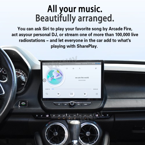 Viknav 12" Touch Screen Car Radio For Chevrolet Camaro 2016 2017 2018 2019  Multimedia Player Android Auto GPS Navigation Wireless Carplay (OEM 7 Inch))