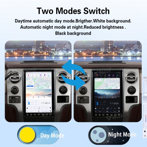 Viknav 14.4 Inch Car Radio Android For Ford F150 2009-2012 Stereo Wireless Carplay Android Auto Touch Screen GPS Navigation Multimedia player 128GB