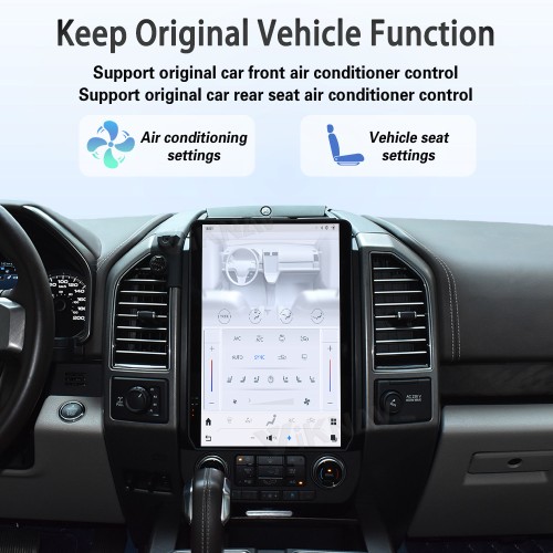 Viknav 14.4 Inch Car Radio Android 13 For Ford F150 2015-2020 Stereo Wireless Carplay Android Auto Touch Screen GPS Navigation Multimedia player 128GB