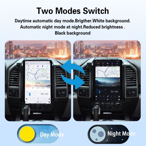 Viknav 14.4 Inch Car Radio Android 13 For Ford F150 2015-2020 Stereo Wireless Carplay Android Auto Touch Screen GPS Navigation Multimedia player 128GB