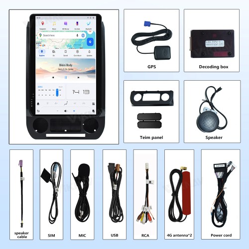 Viknav 14.4 Inch Car Radio Android 13 For Ford F150 2015-2020 Stereo Wireless Carplay Android Auto Touch Screen GPS Navigation Multimedia player 128GB