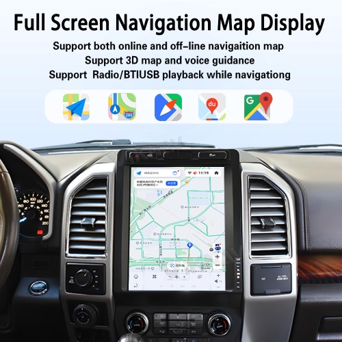 Viknav 12.1 Inch Car Radio Android For Ford F150 2015-2020 Stereo Wireless Carplay Android Auto Touch Screen GPS Navigation Multimedia player 128GB