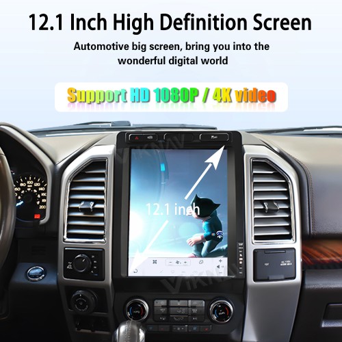 Viknav 12.1 Inch Car Radio Android For Ford F150 2015-2020 Stereo Wireless Carplay Android Auto Touch Screen GPS Navigation Multimedia player 128GB