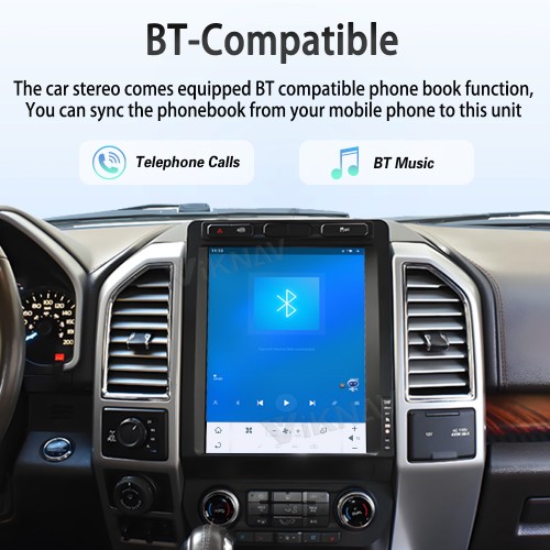 Viknav 12.1 Inch Car Radio Android For Ford F150 2015-2020 Stereo Wireless Carplay Android Auto Touch Screen GPS Navigation Multimedia player 128GB