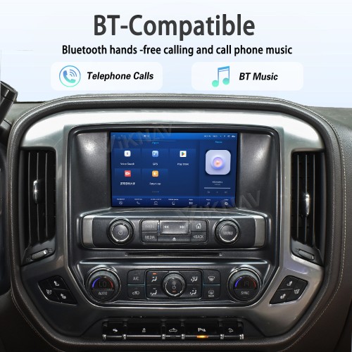 Viknav Upgrade Android Box For Chevrolet Silverado / GMC SIERRA 2014-2018  Wireless Carplay Touch Screen GPS Navigation Multimedia player Auto Stereo Head Unit( OEM 8 Inch)