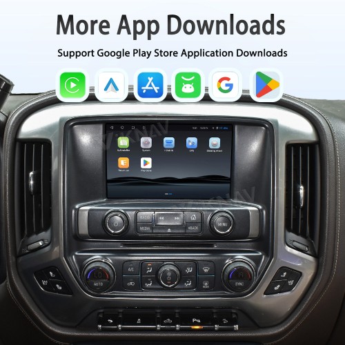 Viknav Upgrade Android Box For Chevrolet Silverado / GMC SIERRA 2014-2018  Wireless Carplay Touch Screen GPS Navigation Multimedia player Auto Stereo Head Unit( OEM 8 Inch)