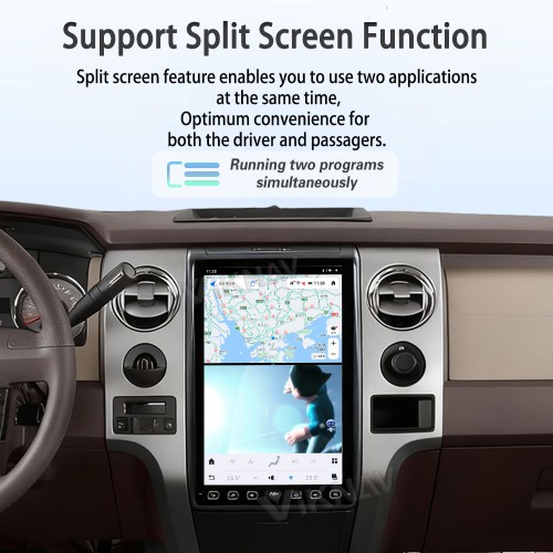 Viknav 14.4 Inch Car Radio Android For Ford F150 2009-2012 Stereo Wireless Carplay Android Auto Touch Screen GPS Navigation Multimedia player 128GB