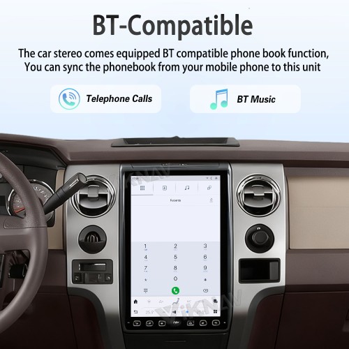 Viknav 14.4 Inch Car Radio Android For Ford F150 2009-2012 Stereo Wireless Carplay Android Auto Touch Screen GPS Navigation Multimedia player 128GB