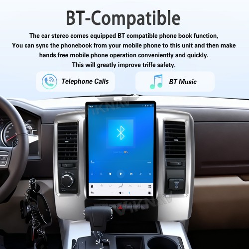 Viknav 13.8 Inch Touch Screen Car Radio For Dodge Ram 2008-2012 Upgrade Android Head Unit Wirless Carplay GPS Navigation Player Autoradio Replacement
