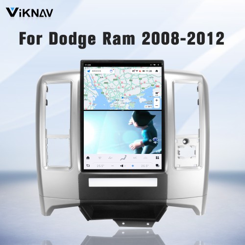 Viknav 13.8 Inch Touch Screen Car Radio For Dodge Ram 2008-2012 Upgrade Android Head Unit Wirless Carplay GPS Navigation Player Autoradio Replacement