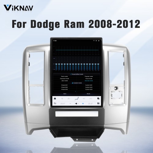 Viknav 13.8 Inch Touch Screen Car Radio For Dodge Ram 2008-2012 Upgrade Android Head Unit Wirless Carplay GPS Navigation Player Autoradio Replacement