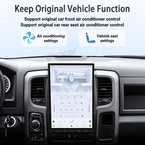 Viknav 14.4 Inch Touch Screen Car Radio For Dodge Ram 2013-2018 Upgrade Android Head Unit Wirless Carplay GPS Navigation Player Autoradio Replacement