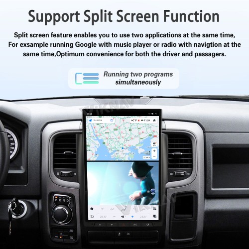 Viknav 14.4 Inch Touch Screen Car Radio For Dodge Ram 2013-2018 Upgrade Android Head Unit Wirless Carplay GPS Navigation Player Autoradio Replacement