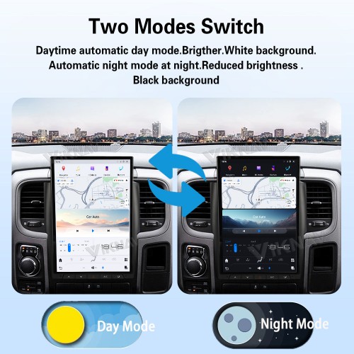 Viknav 14.4 Inch Touch Screen Car Radio For Dodge Ram 2013-2018 Upgrade Android Head Unit Wirless Carplay GPS Navigation Player Autoradio Replacement