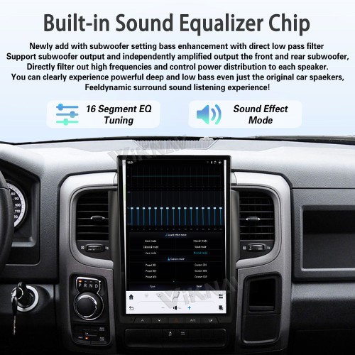 Viknav 14.4 Inch Touch Screen Car Radio For Dodge Ram 2013-2018 Upgrade Android Head Unit Wirless Carplay GPS Navigation Player Autoradio Replacement