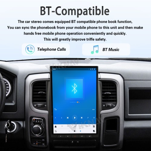 Viknav 14.4 Inch Touch Screen Car Radio For Dodge Ram 2013-2018 Upgrade Android Head Unit Wirless Carplay GPS Navigation Player Autoradio Replacement