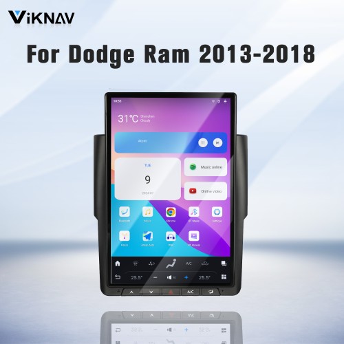 Viknav 14.4 Inch Touch Screen Car Radio For Dodge Ram 2013-2018 Upgrade Android Head Unit Wirless Carplay GPS Navigation Player Autoradio Replacement