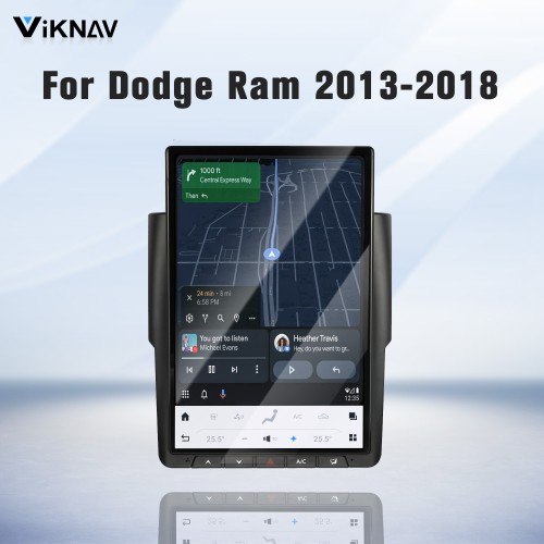 Viknav 14.4 Inch Touch Screen Car Radio For Dodge Ram 2013-2018 Upgrade Android Head Unit Wirless Carplay GPS Navigation Player Autoradio Replacement