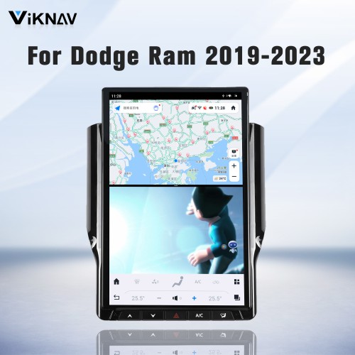 Viknav 14.4 Inch Touch Screen Car Radio For Dodge Ram 2019-2023 Upgrade Android Head Unit Wirless Carplay GPS Navigation Player Autoradio Replacement