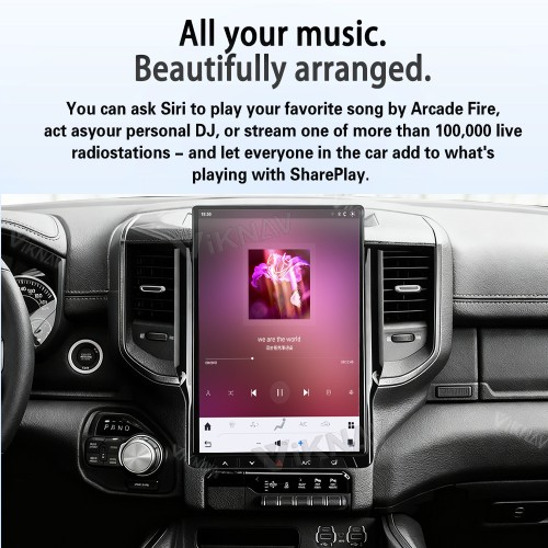 Viknav 14.4 Inch Touch Screen Car Radio For Dodge Ram 2019-2023 Upgrade Android Head Unit Wirless Carplay GPS Navigation Player Autoradio Replacement