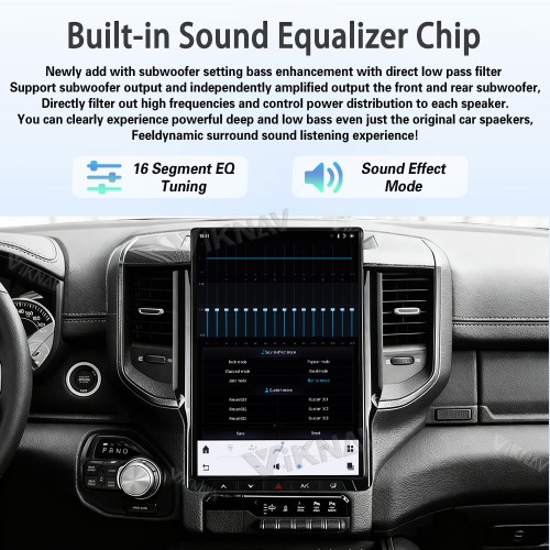 Viknav 14.4 Inch Touch Screen Car Radio For Dodge Ram 2019-2023 Upgrade Android Head Unit Wirless Carplay GPS Navigation Player Autoradio Replacement