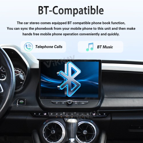 Viknav 12" Touch Screen Car Radio For Chevrolet Camaro 2016 2017 2018 2019 Multimedia Player Android Auto GPS Navigation Wireless Carplay (OEM 8 Inch))