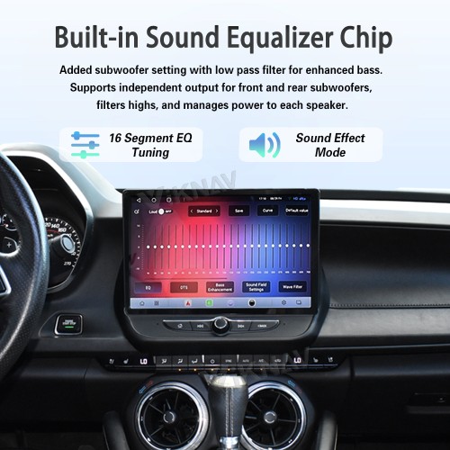 Viknav 12" Touch Screen Car Radio For Chevrolet Camaro 2016 2017 2018 2019  Multimedia Player Android Auto GPS Navigation Wireless Carplay (OEM 7 Inch))