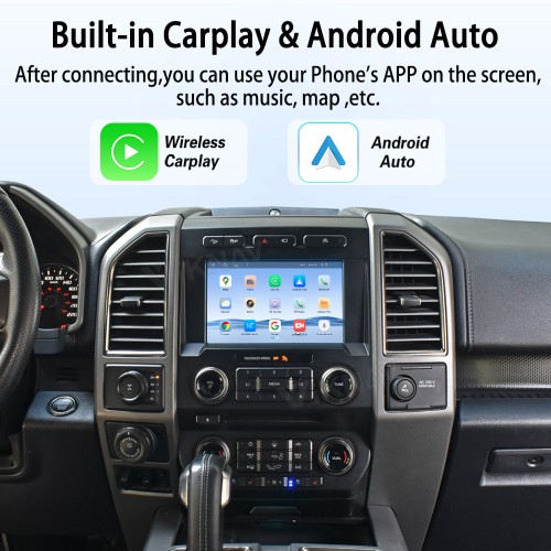 Upgrade Android Box For Ford F150 2015-2022 Wireless Carplay Touch Screen GPS Navigation Multimedia player Auto Stereo Head Unit SYNC2 and SYNC3