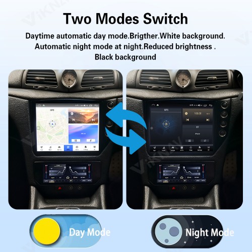 Android System 10 Inch Car Radio For Maserati GT GC GranTurismo 2007-2017 Auto Stereo Wireless Carplay GPS Navigation Multimedia Player RHD Touch Screen 128GB(Silvery)