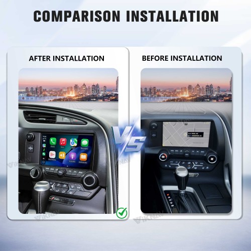 Viknav Linux Interface Box for Chevrolet Corvette C7 2013-2019 Wireless CarPlay Decoder Android Auto GPS Navigatipn Original Car Radio Screen