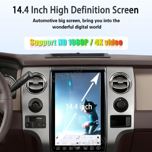 Viknav 14.4 Inch Car Radio Android For Ford F150 2009-2012 Stereo Wireless Carplay Android Auto Touch Screen GPS Navigation Multimedia player 128GB
