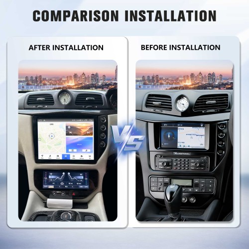 Android System 10 Inch 128GB Car Radio For Maserati GT GC GranTurismo 2007-2017 Auto Stereo Wireless Carplay GPS Navigation Multimedia Player RHD Touch Screen (Black)