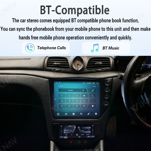 Android System 10 Inch Car Radio For Maserati GT GC GranTurismo 2007-2017 Auto Stereo Wireless Carplay GPS Navigation Multimedia Player RHD Touch Screen 128GB With Air Conditioning Panel(Black+AC)