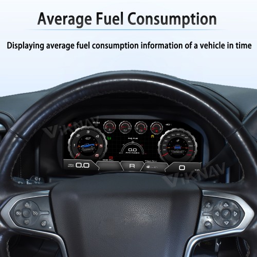 Viknav 13 Inch Car Digital Cluster For Chevrolet Silverado GMC SIERRA 2014 2015 2016 2017 2018 LCD Car Digital Speedometer Dashboard Panel Instrument Panel Virtual Cockpit